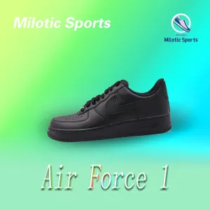 Nike Air Force 1 Comfortable and versatile non-slip wear-resistant Black Knight low-top board shoes black Multi Colored Asics Tennis Shoes