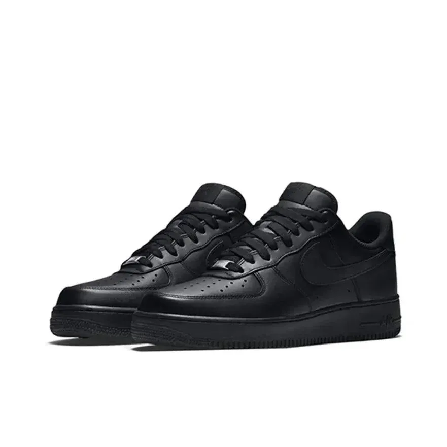 Nike Air Force 1 Comfortable and versatile non-slip wear-resistant Black Knight low-top board shoes black Asics Gt-1000 12 Running Shoes