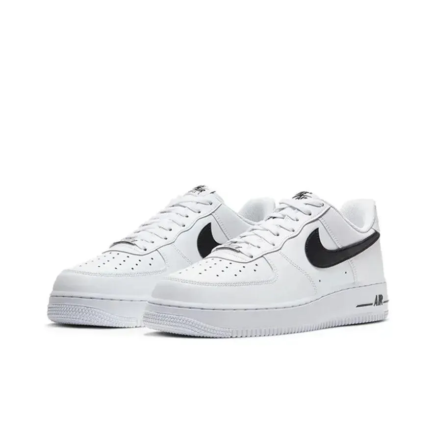 Nike Air Force 1 Comfortable and versatile non-slip wear-resistant Black Knight low-top board shoes black Asics Best Shoe For Plantar Fasciitis