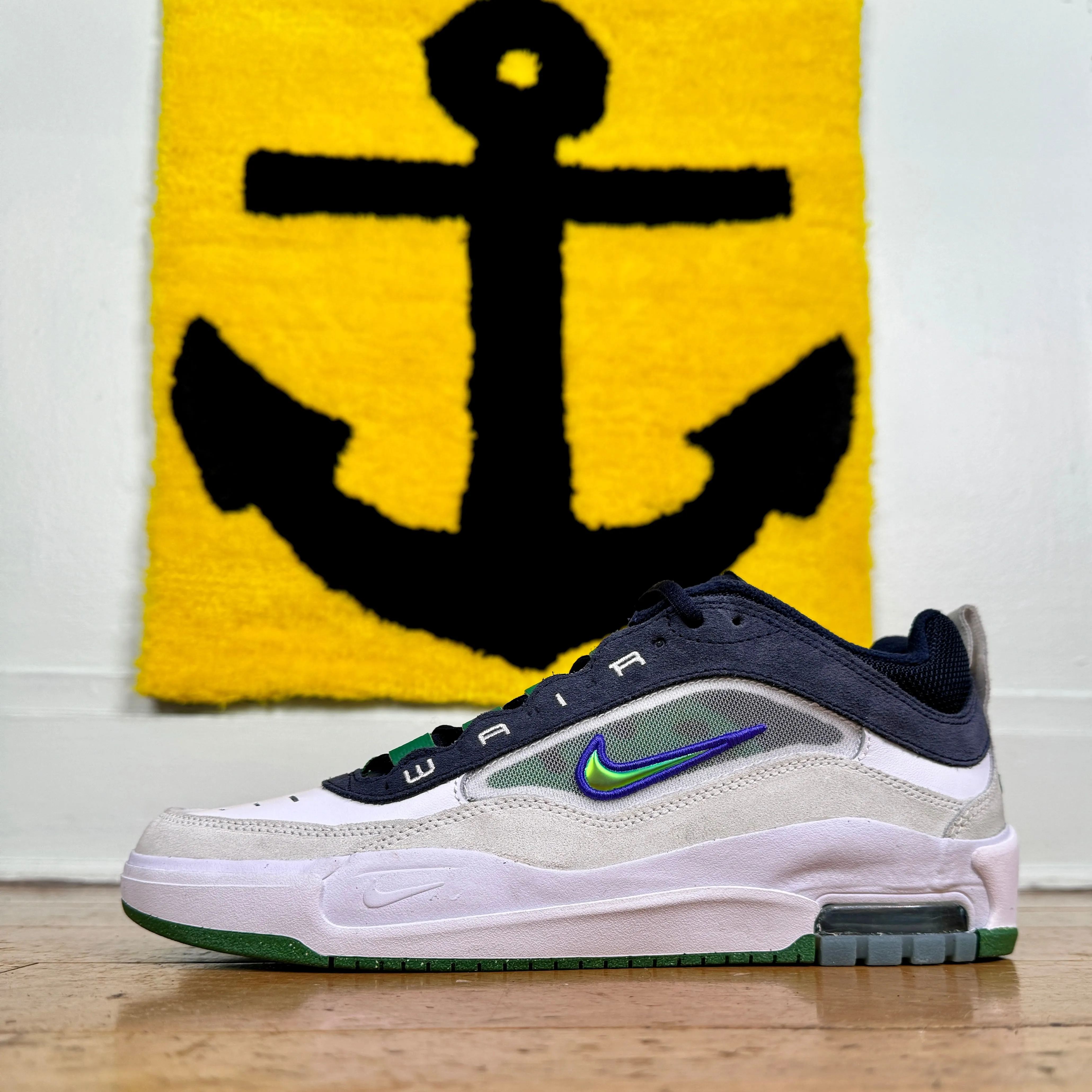 Nike Air Max Ishod White/Persian Violet-Obsidian-Pine Green-Summit White Banned Asics Shoes