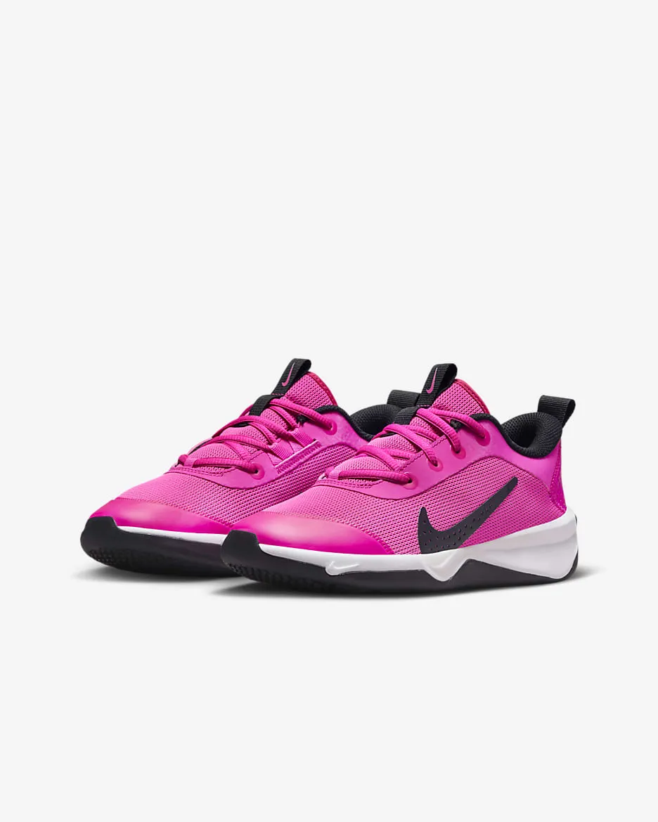Nike Kids' Omni Multi-Court Shoes - Laser Fuchsia / Black / White Asics Shoes Gel Pulse 15 Running