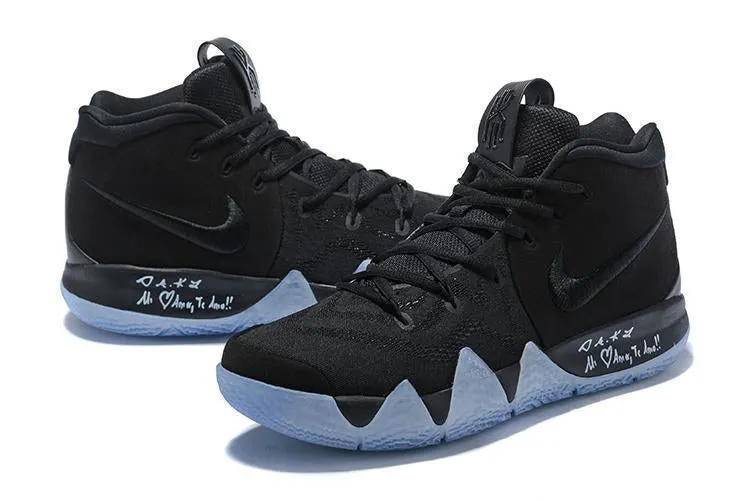 Asics Street Style Shoes Nike Kyrie 4 Black Men Basketball Shoes Sale Size US 7-12