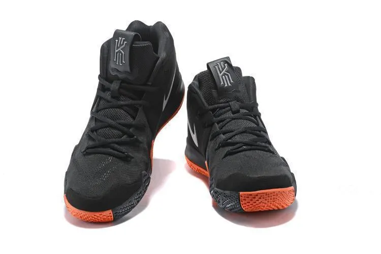 Shoes Asics Nike Kyrie 4 Black Orange Men Basketball Shoes Sale Size US 7-12