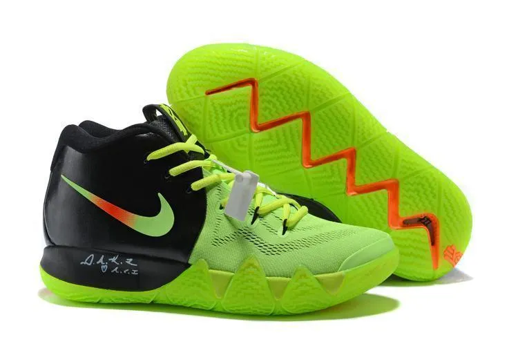 Best Asics Budget Running Shoes Nike Kyrie 4 Neon Black Men Basketball Shoes Sneaker Sale Size US 7-12