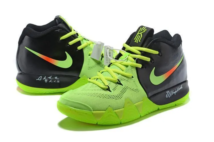 Last Year's Asics Running Shoes Nike Kyrie 4 Neon Black Men Basketball Shoes Sneaker Sale Size US 7-12