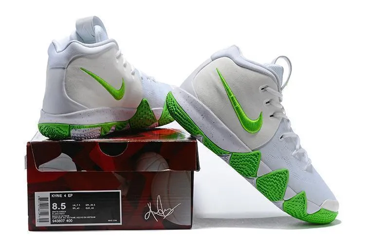 Nike Kyrie 4 White Green Men Basketball Shoes Sale Size US 7-12 Asics Gel Pulse 15 Road Running Shoes