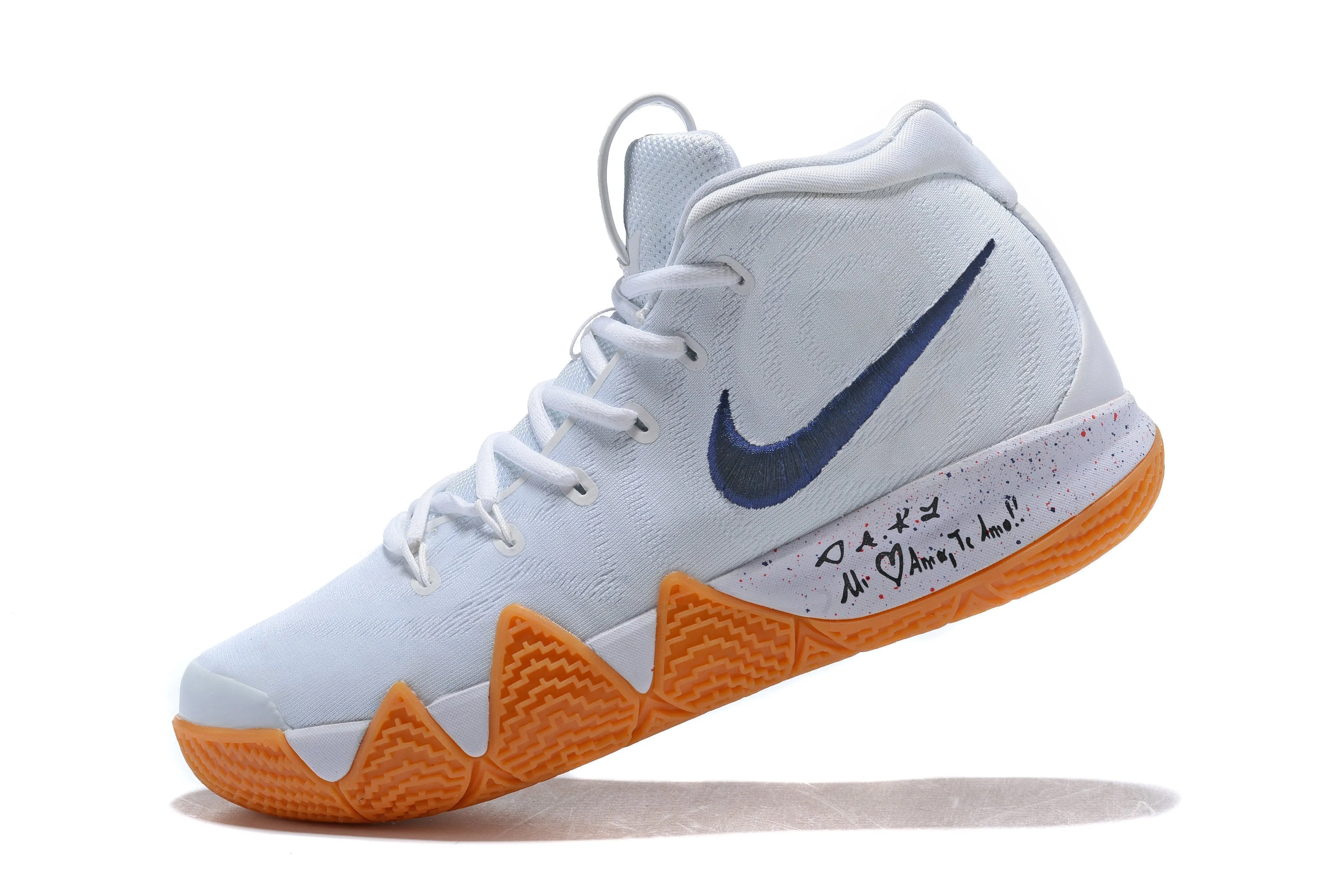 Nike Kyrie 4 White Raw Rubber Men Basketball Shoes Sale Size US 7,8,8.5,9.5,10,11,12 Asics Leather Shoes