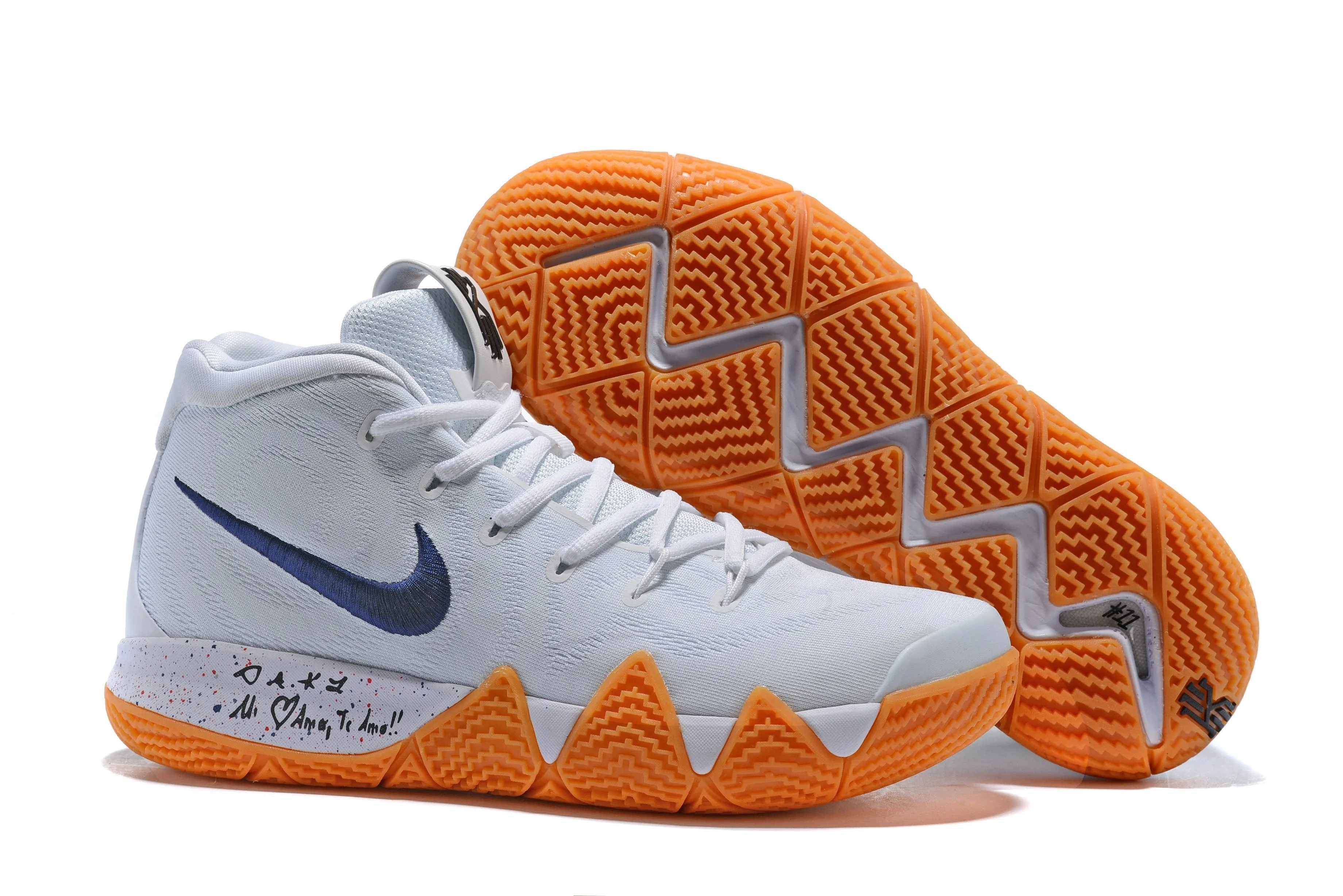 Nike Kyrie 4 White Raw Rubber Men Basketball Shoes Sale Size US 7,8,8.5,9.5,10,11,12 Asics Split Second V Wrestling Shoes