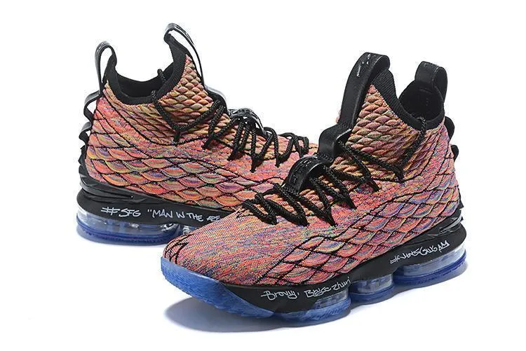 Nike Lebron XV 15 Black Rainbow Blue Men Shoes Sale Size US7,8,8.5,9,10,11,12 Asics Shoes Uae