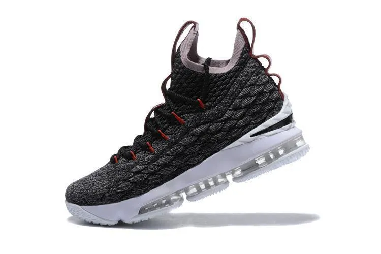 Nike Lebron XV 15 Black Red White Men Shoes Sale Size US7,8,8.5,9,10,11,12 Good Asics Walking Shoes