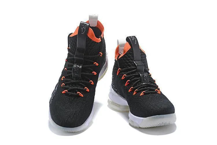 Nike Lebron XV 15 Black White Orange Men Shoes Sale Size US7,8,8.5,9,10,11,12 Asics Badminton Shoes
