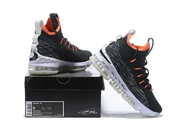 Nike Lebron XV 15 Black White Orange Men Shoes Sale Size US7,8,8.5,9,10,11,12 Asics Gel-lyte Mt Shoes