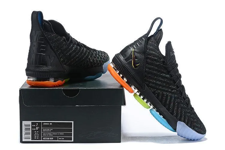 Nike Lebron XV 16 EP Black Blue Men Shoes Sale Size US7,8,8.5,9,10,11,12 Asics Rocket Volleyball Shoes
