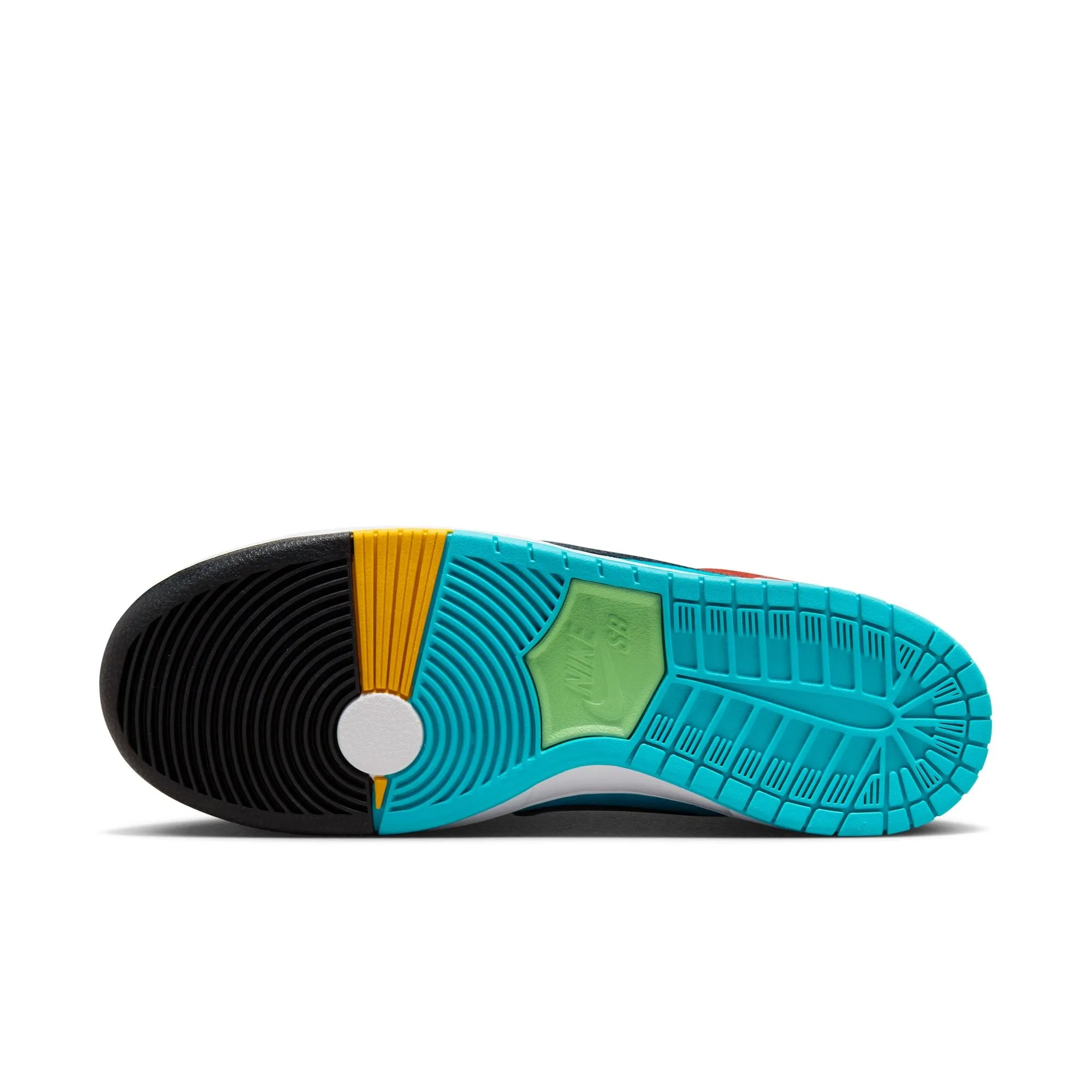 NIKE SB X DI'ORR GREENWOOD DUNK HIGH DECON TURQUOISE BLUE / BLACK-RUGGED ORANGE Asics Orthopedic Shoes