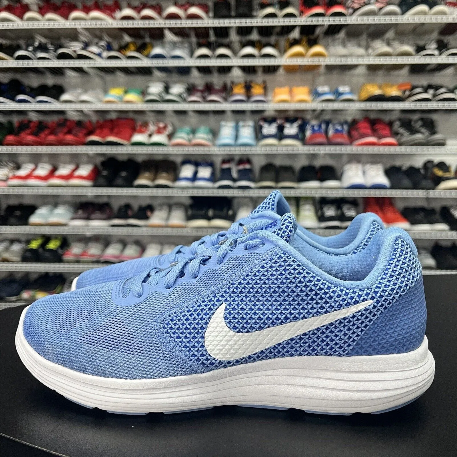 Run Shoe Shop Nike Womens Revolution 3 Running Shoes Blue 819303-400 Size 8.5