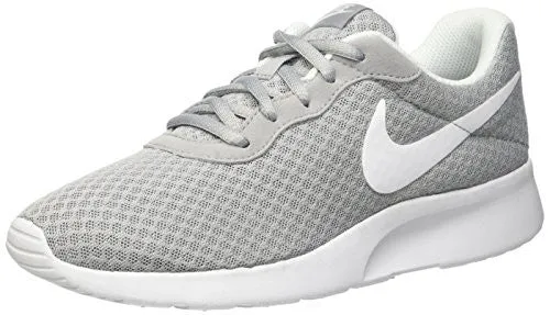 Nike Womens Tanjun Running Sneaker Wolf Grey/White 8 Asics Popular Shoes