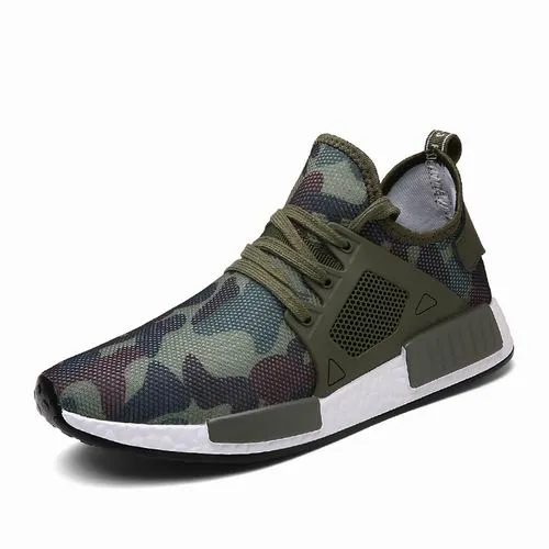 Walking Casual Shoes Zip Code FOREST GIANT Men Canvas  Camouflage Star Style Footwear