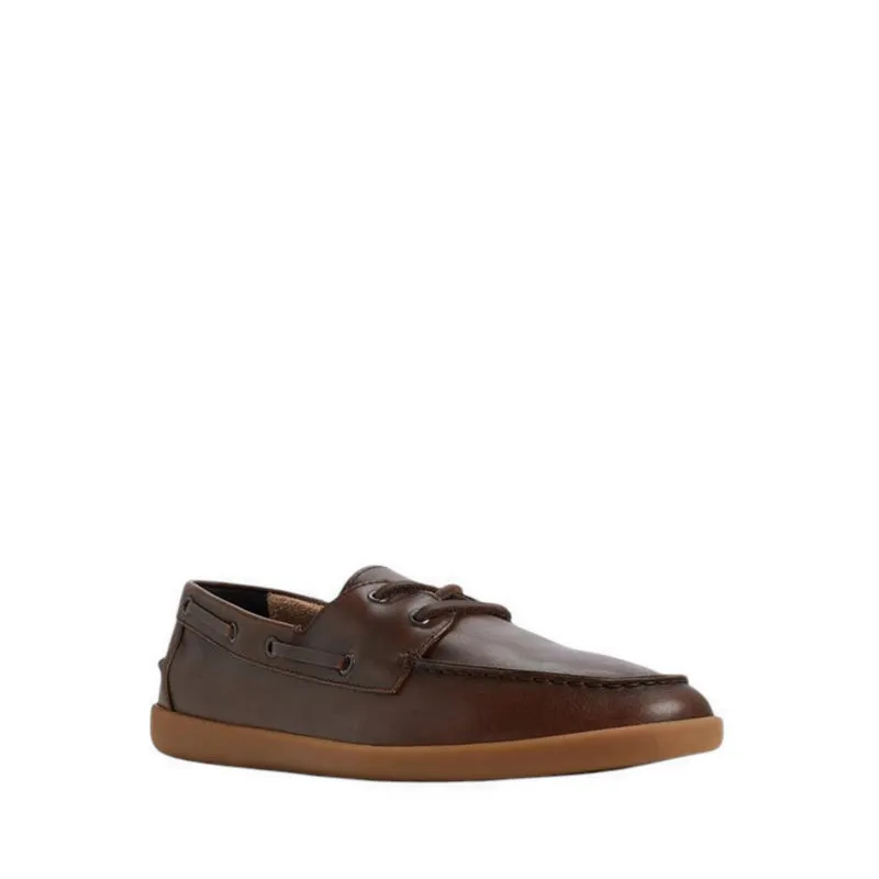 Easy Slip On Winter Shoes PORTWIND BOAT SHOE - BROWN