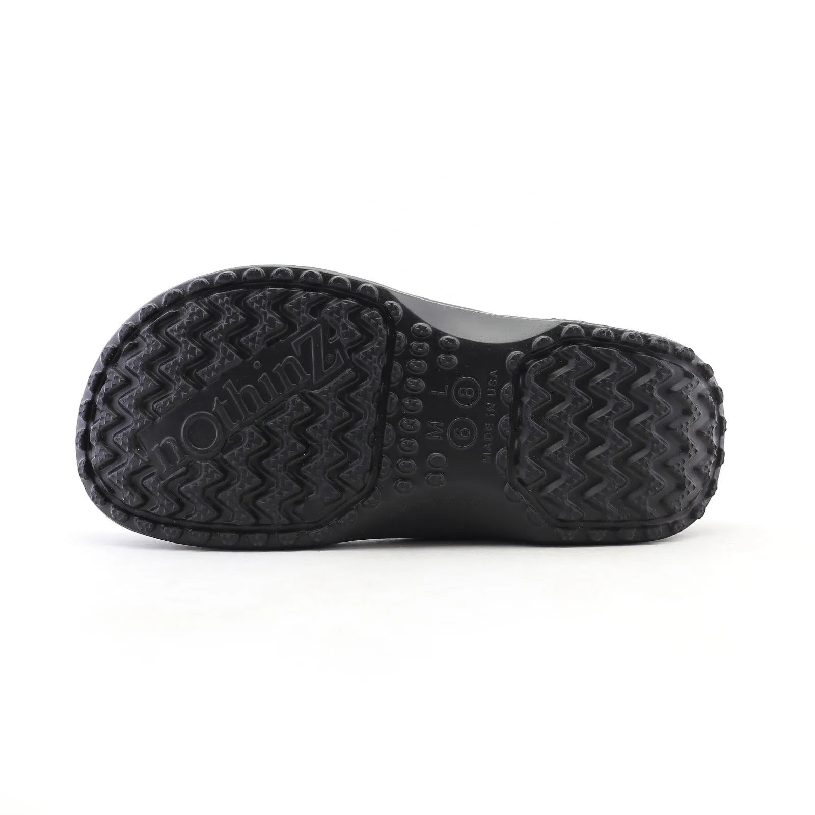 Slippers With Pom NOTHINZ CLOG - BLACK