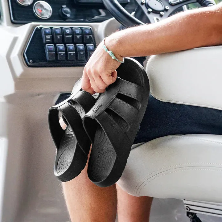 NUUSOL - MEN'S STANLEY SLIDE - BLACK Reef Slippers