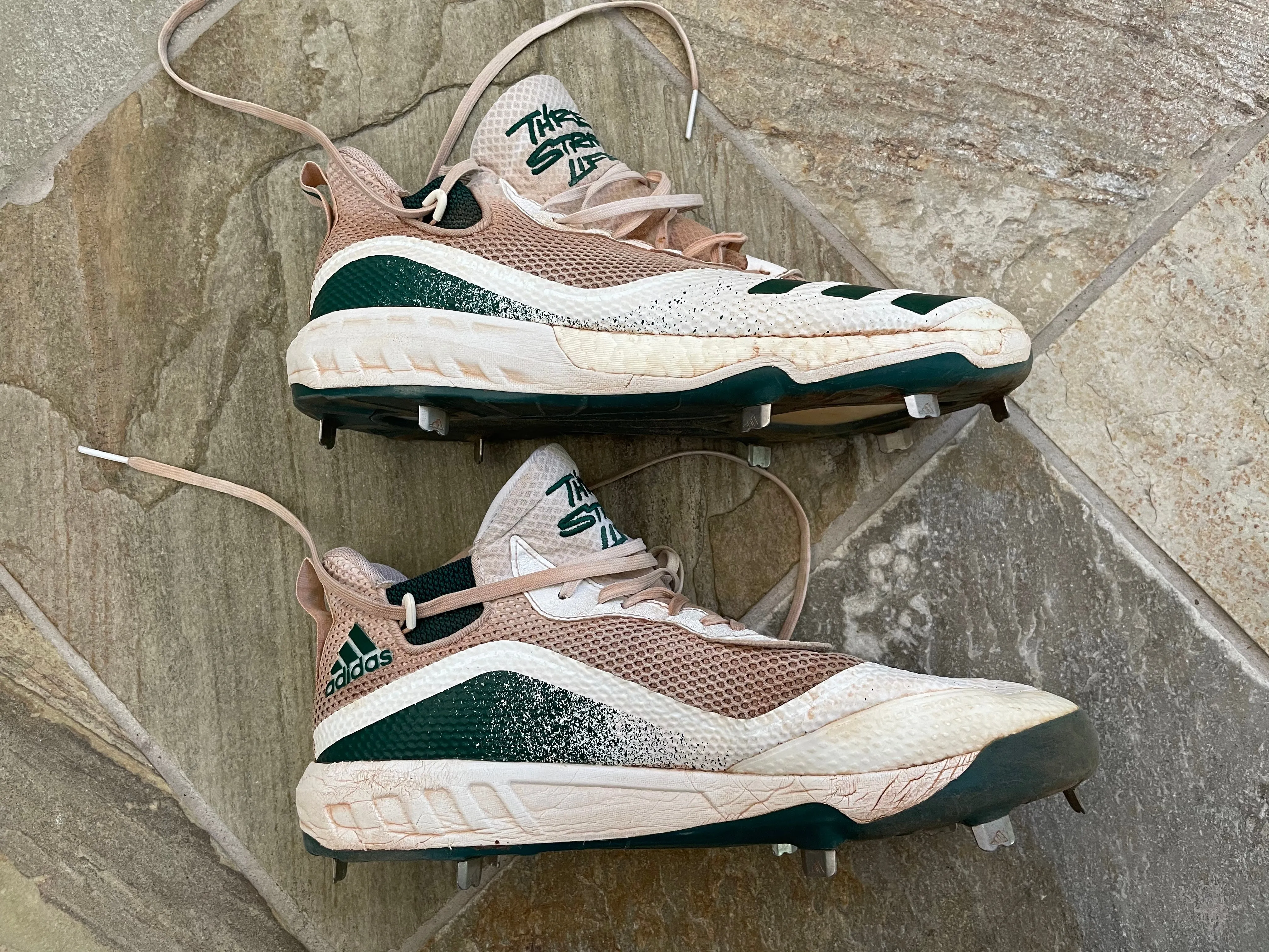 Oakland Athletics Sean Murphy Game Worn Adidas Baseball Cleats ### Adidas Rivalry Low Shoes