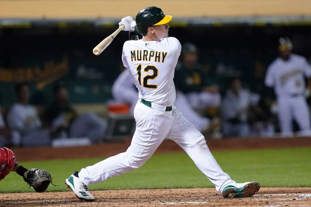 Oakland Athletics Sean Murphy Game Worn Adidas Baseball Cleats ### Adidas Shoes Discount Yeezy