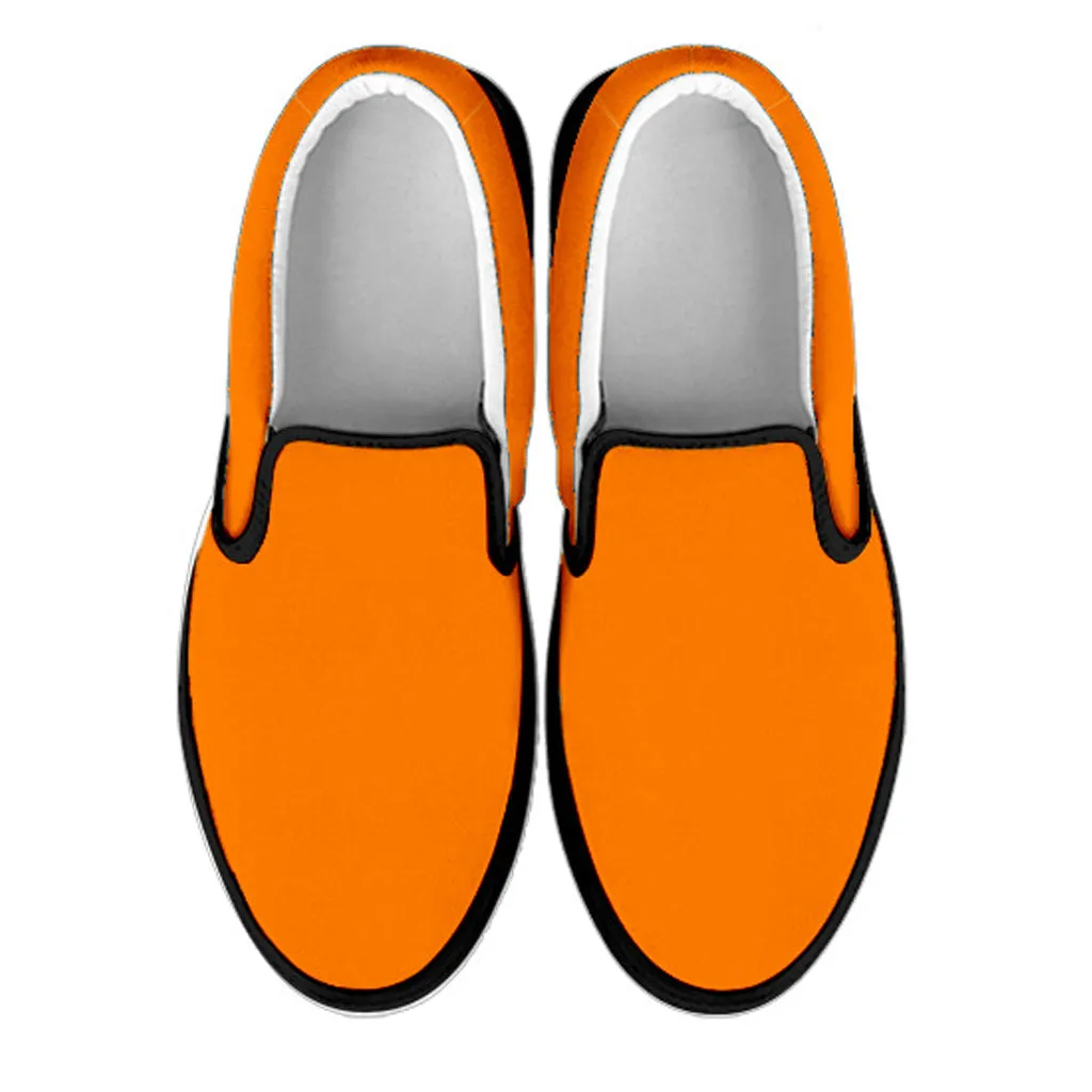 Wide Slip On Orange Women's Slip Ons
