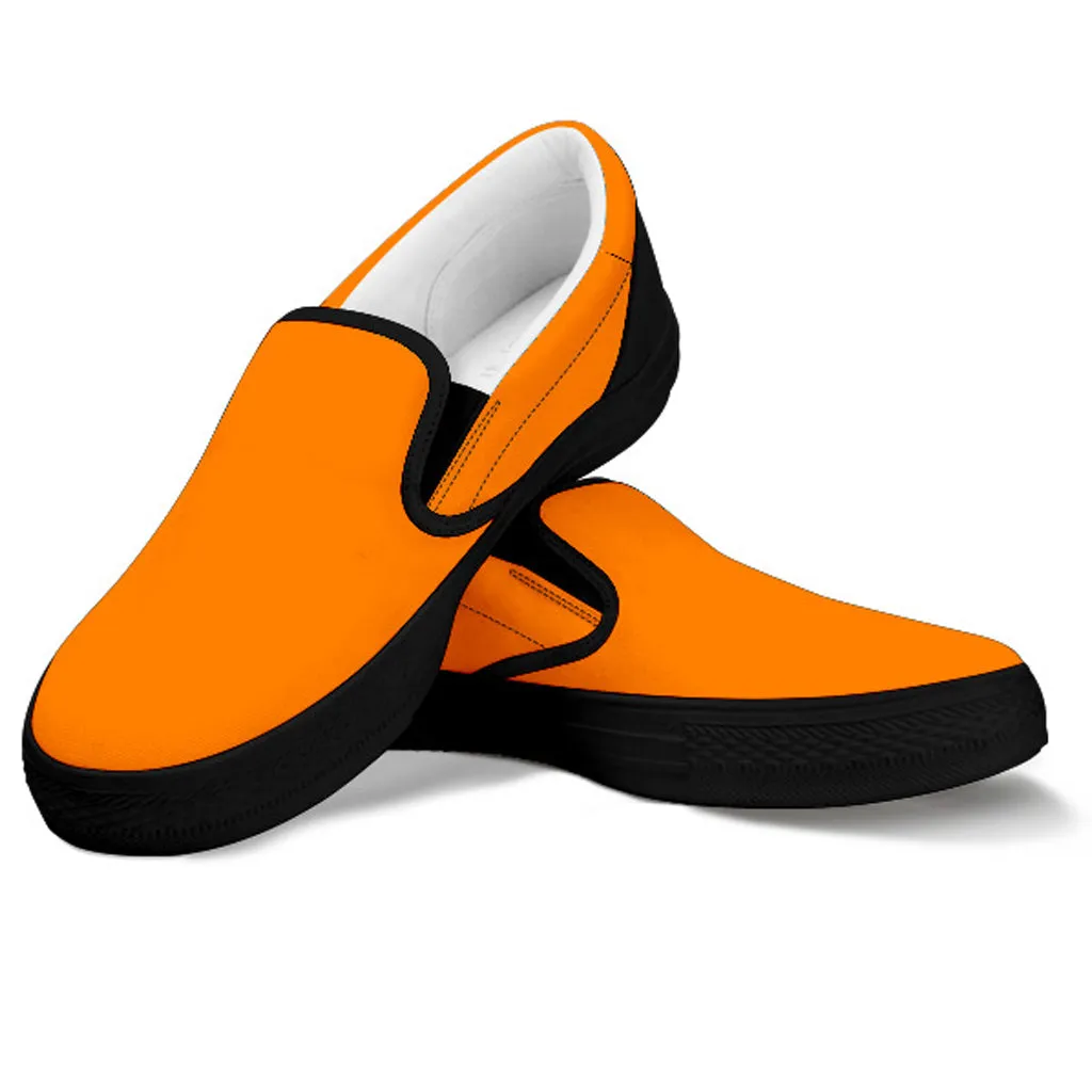 Orange Women's Slip Ons Nike Slip On Sneakers For Men