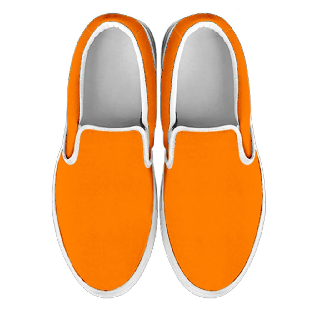 Orange Women's Slip Ons Slip-on Extra Wide Shoes