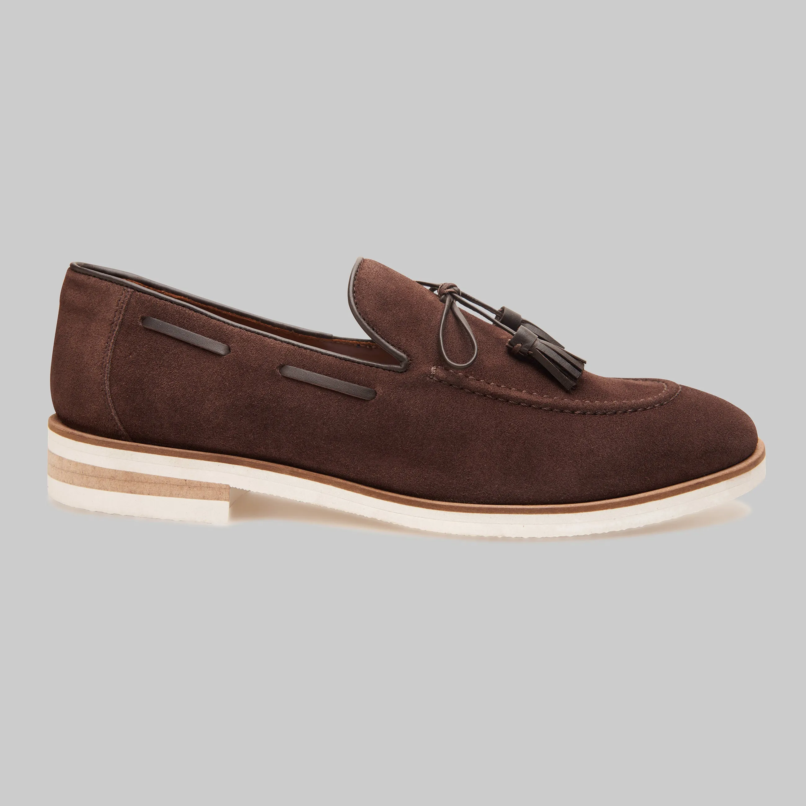 Italian Casual Loafers Orlan Tassel Suede Loafers