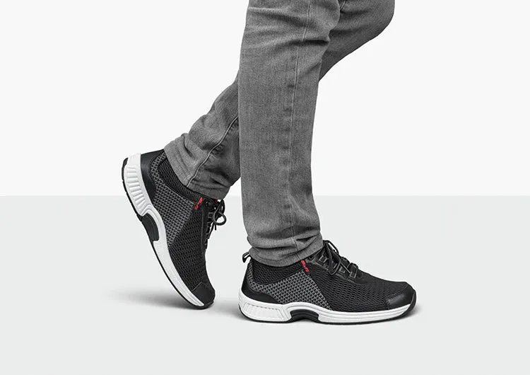 Orthofeet Edgewater Stretch - Black Casual European Shoes