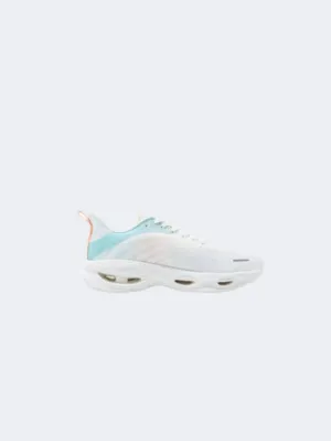 Erke Cushioning Women Running Shoes White/Cyan Goose Running Shoes