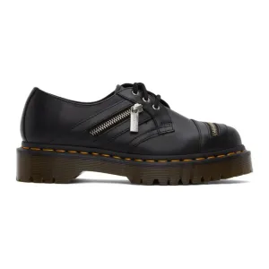 Dr. Martens Black 1461 Bex Zip Derbys Perforated Plain Toe Oxfords
