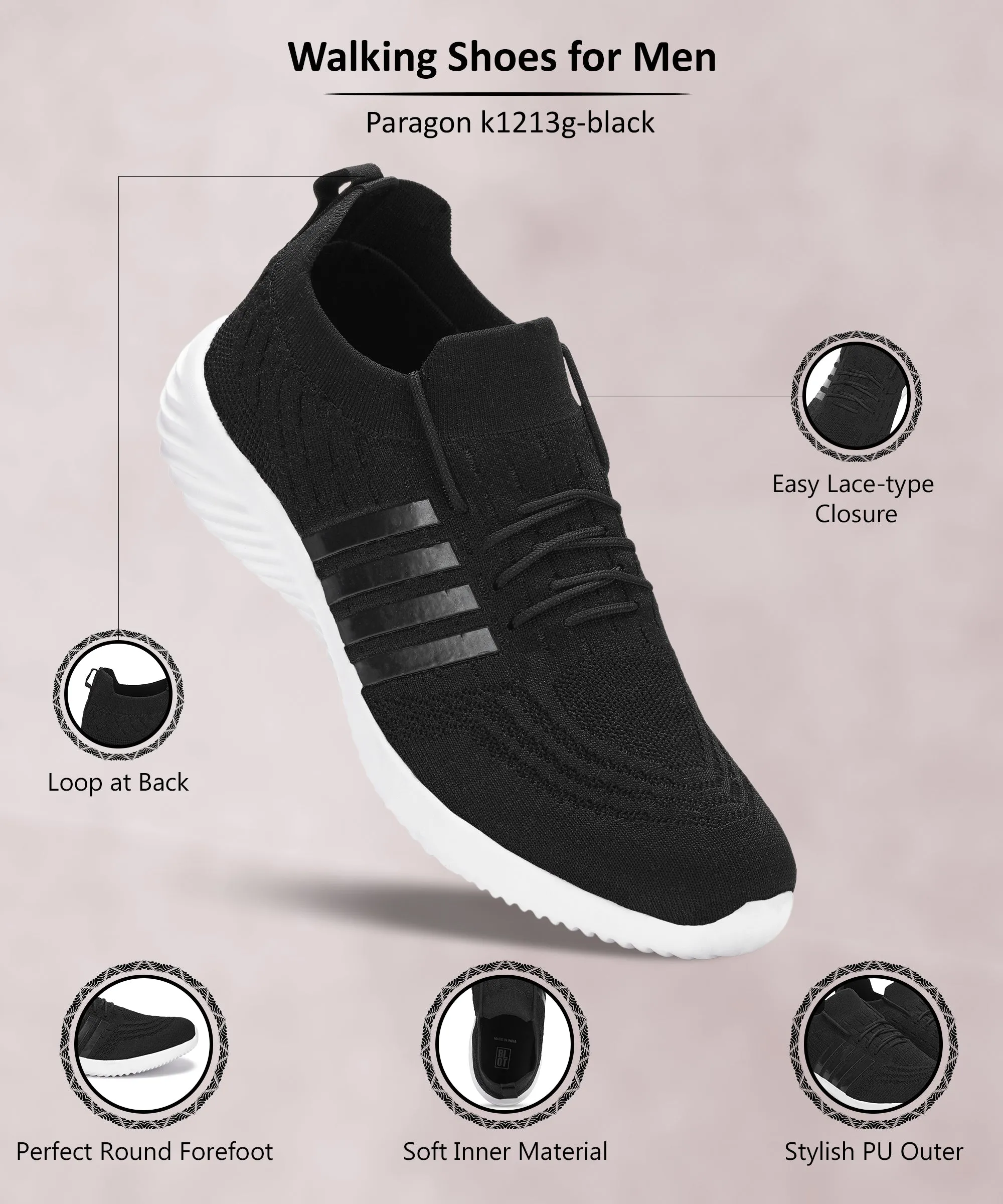 Paragon  K1213G Men Walking, Running, Training, Cricket, Gym, Sports Shoes | Athletic Shoes with Comfortable Cushioned Sole for Daily Outdoor Use Under Armour Casual