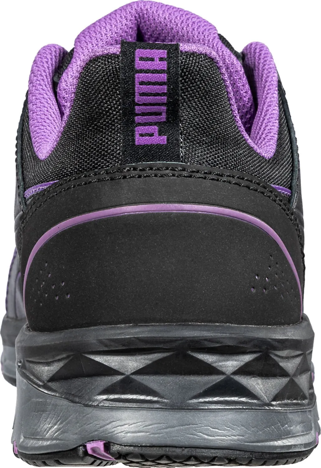 Puma Safety Black/Aqua Womens Leather Define 2.0 Low CT Oxford Work Shoes Asics Distance Shoes