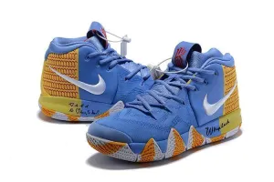 Nike Kyrie 4 Blue Yellow White  Men Basketball Shoes Sale Size US 7-12 Asics Shoes Recommendations