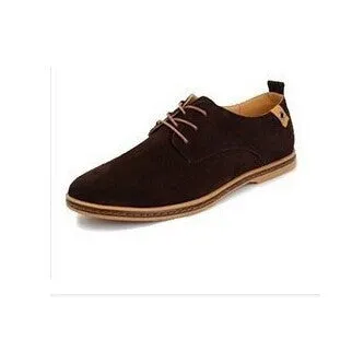 Men Flats shoes 38-48 Suede European style genuine leather Shoes Men's oxfords california casual Loafers Most Comfortable Loafers For Walking