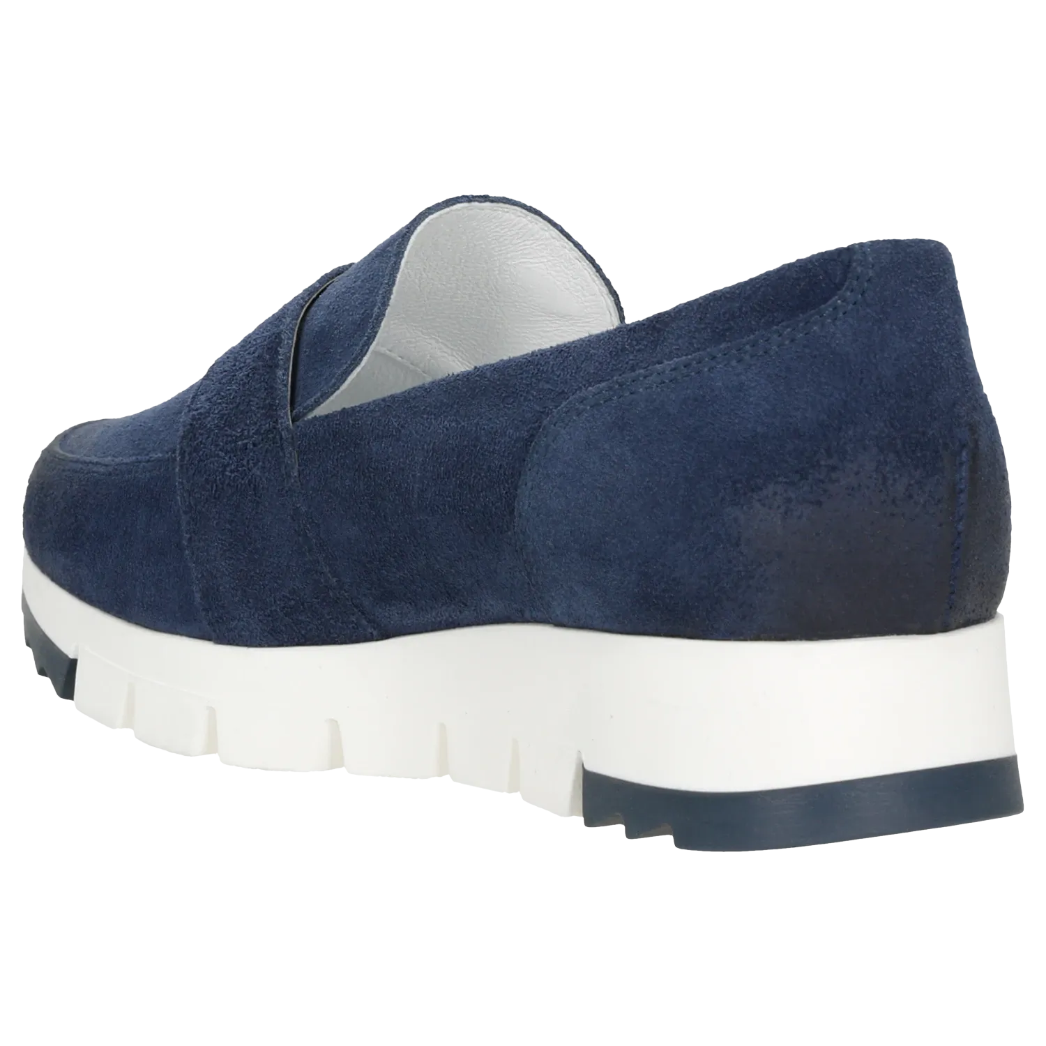 Dieppa Restrepo Oxfords Wojas Dark Blue Leather Loafers with Silver Logo | 4613566