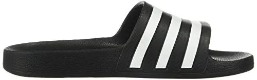 Adidas Slide On Shoes adidas Adilette Aqua Slides Black/White/Black Men's 9, Women's 10 Medium