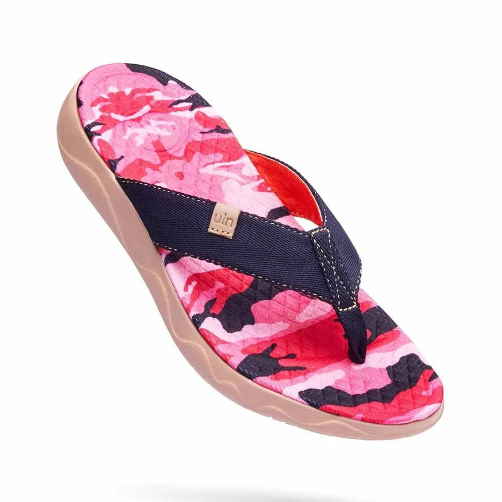 Kikz Slip On Shoes Pink Cherry Women Majorca Flip Flops
