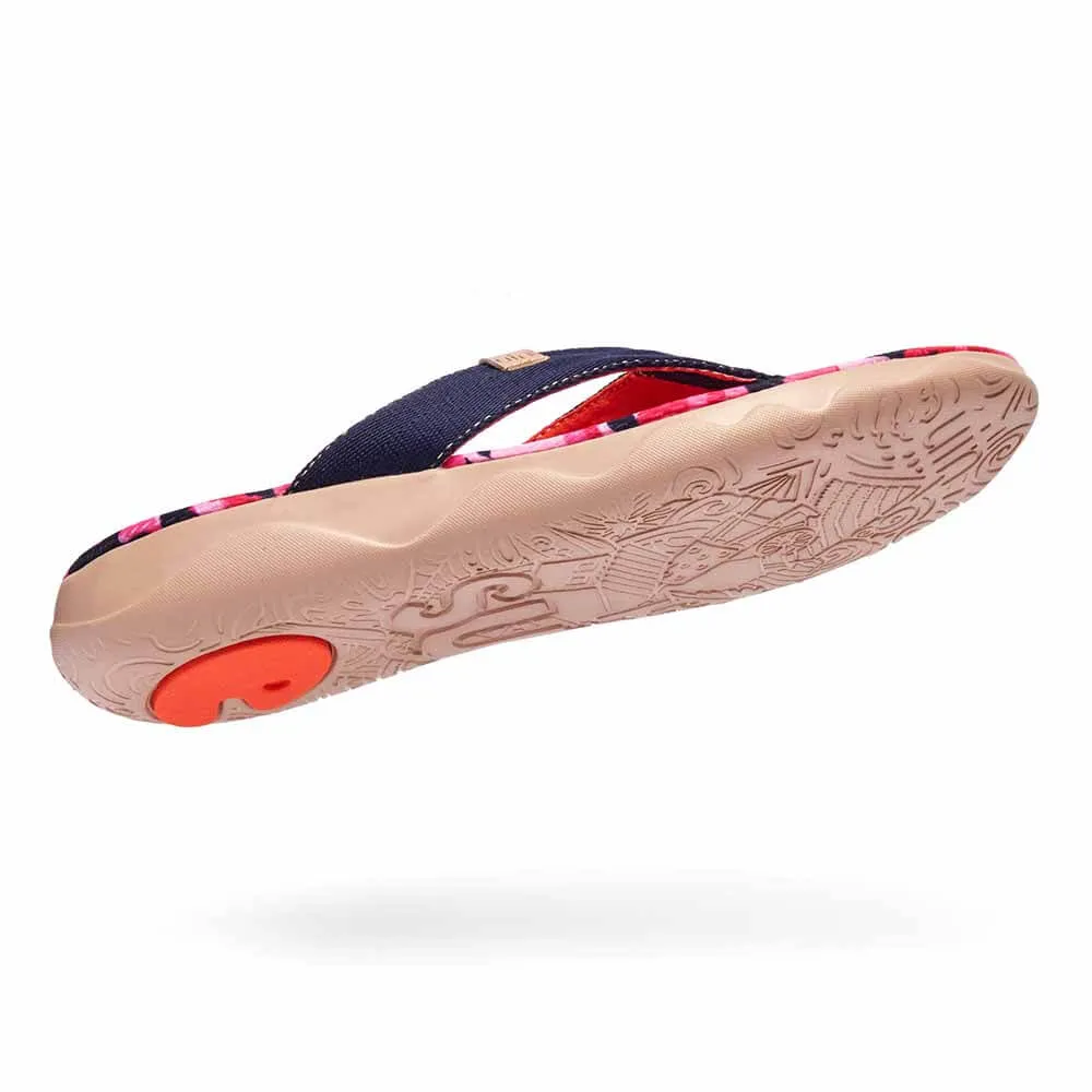 Pink Cherry Women Majorca Flip Flops Slip On Boots Slip On