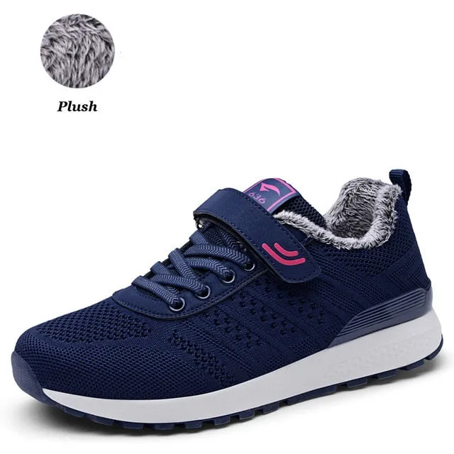 Go Walk 5 Slip-on Casual Walking Shoe PINSEN Autumn Winter Sneakers Warm Trainers Shoes Chaussure Femme