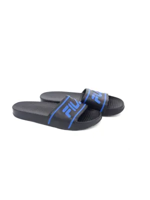 Tasmen Slippers Men's Brand Logo Printed Slippers,Black