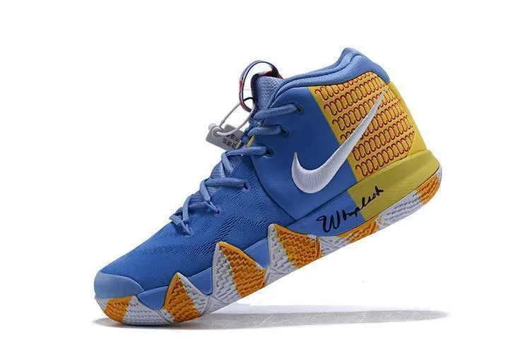Nike Kyrie 4 Blue Yellow White Men Basketball Shoes Sale Size US 7,8,8.5,9.5,10,11,12 Asics Gel Venture 9 Ru