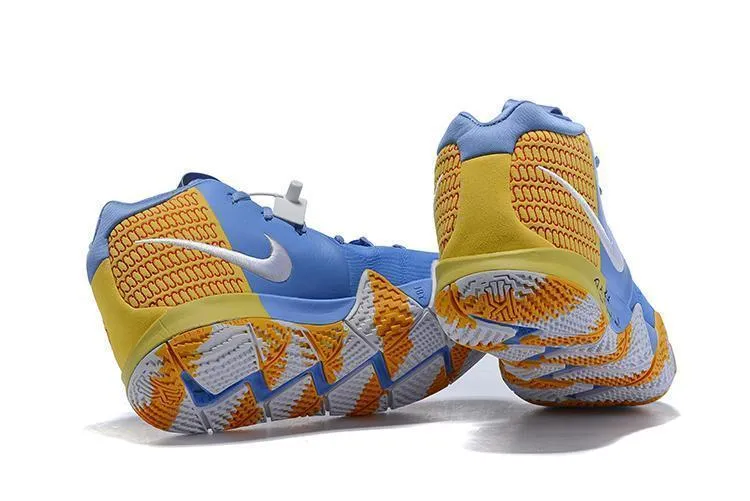 Nike Kyrie 4 Blue Yellow White Men Basketball Shoes Sale Size US 7,8,8.5,9.5,10,11,12 Asics Court Tennis Shoes