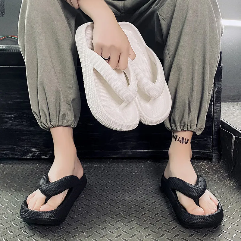 Men Beach Shoes Men's Slippers Beach Summer Denim Scraps Bullet Slides