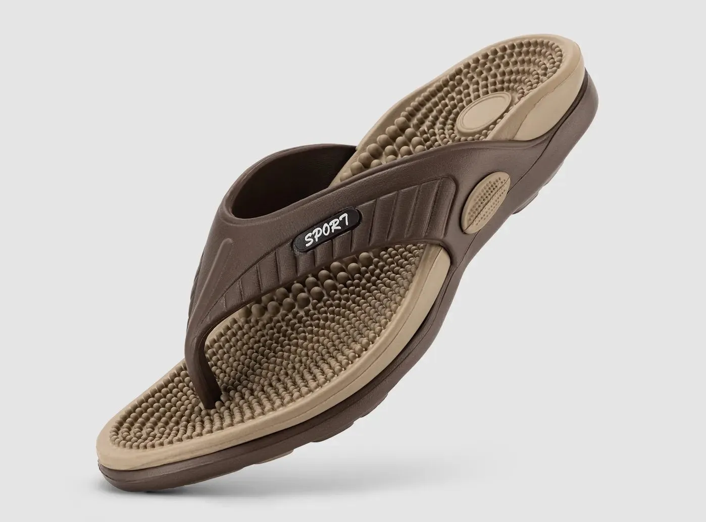 Sandals For Neuropathy FitVille Men's RelaxStride Flip Flops