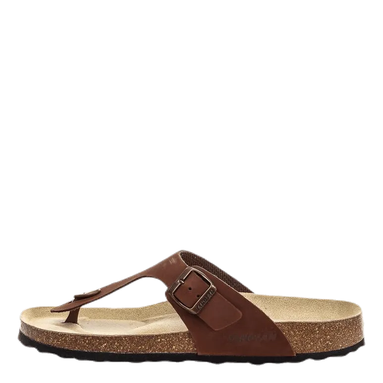 Dress Sandals Flat Geneve Nubuck Brown