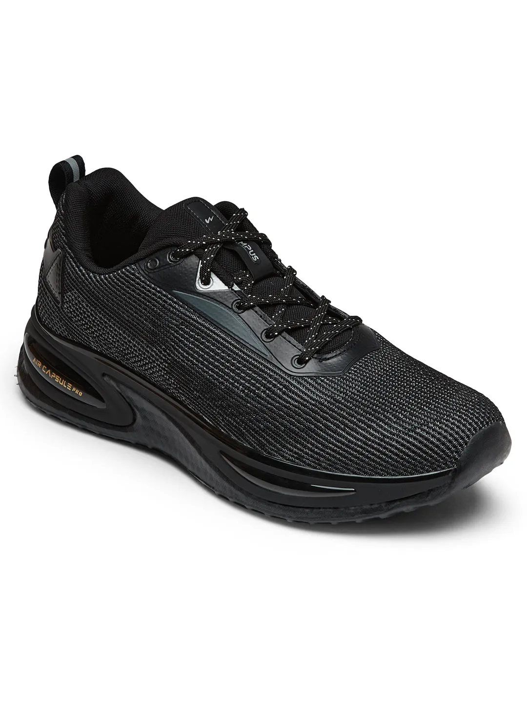 Running Shoes For Heel Strikers PREXTON Black Men's Running Shoes