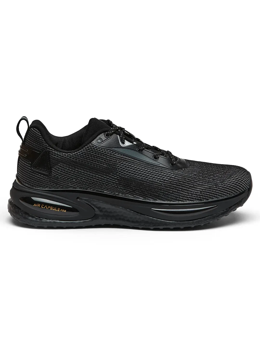 PREXTON Black Men's Running Shoes Running And Lifting Shoes